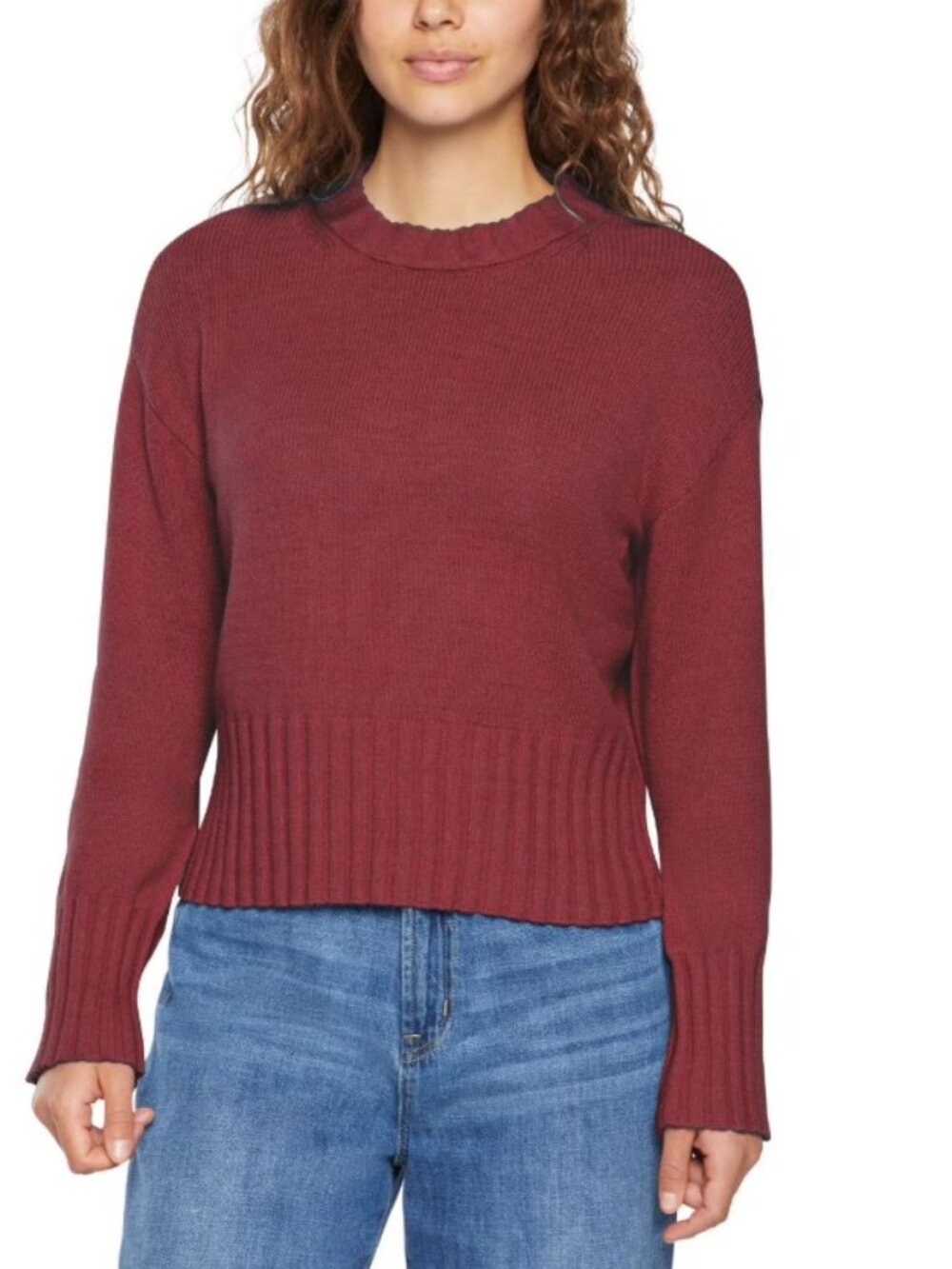 GAP Maroon Sz Large Casual Wear Soft Stretchy Crew Neck Pullover Sweater NEW
